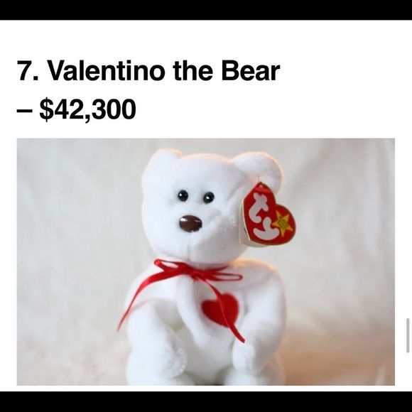 Valentino Beenie Baby Rare Aunthentic Collector Ed - Picture 3 of 6